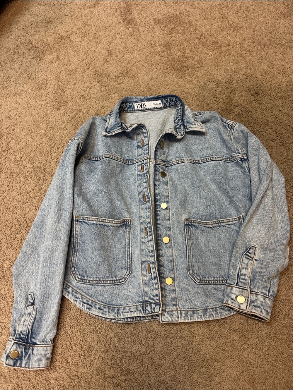 Zara Light Blue Denim Jean Jacket